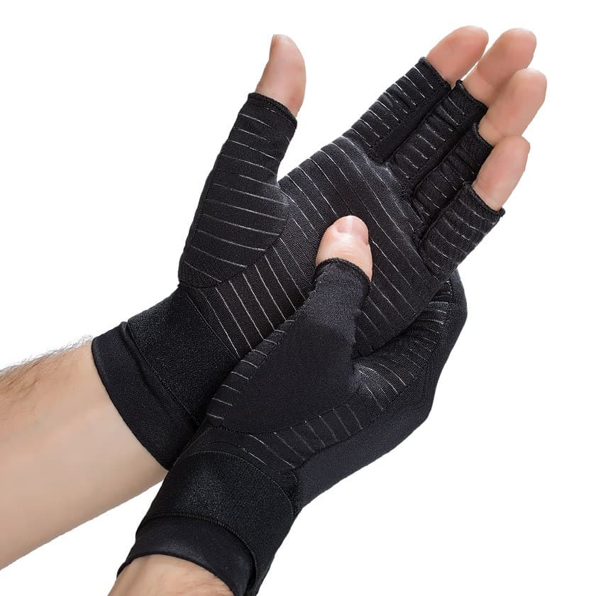 Copper Fit Compression Gloves™ on both hands
